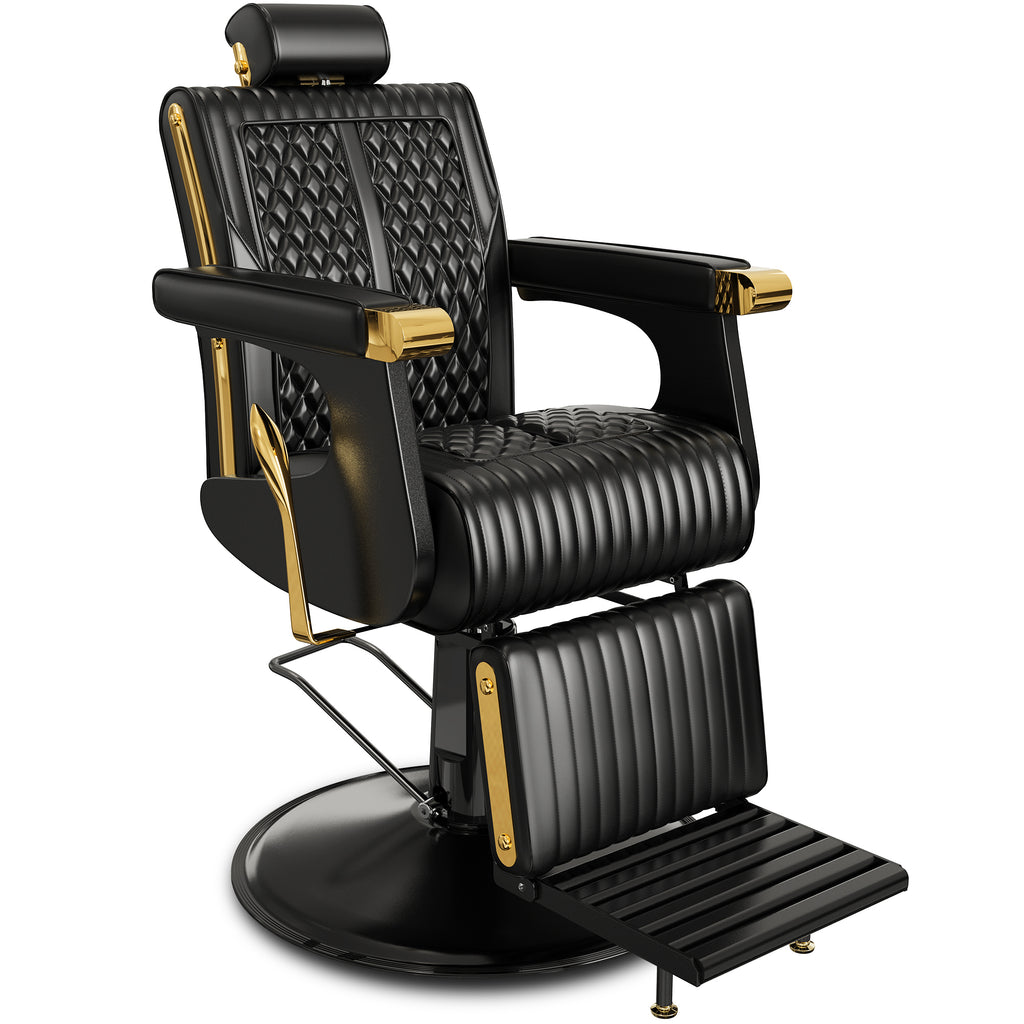 Black Barber Chair BS-161-BLK – BaashaBeauty