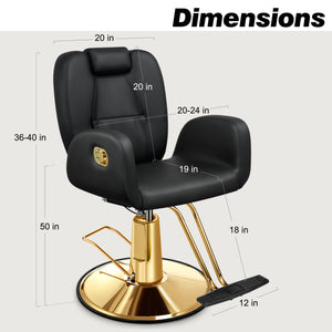 Gold Reclining Salon Chair BS-145