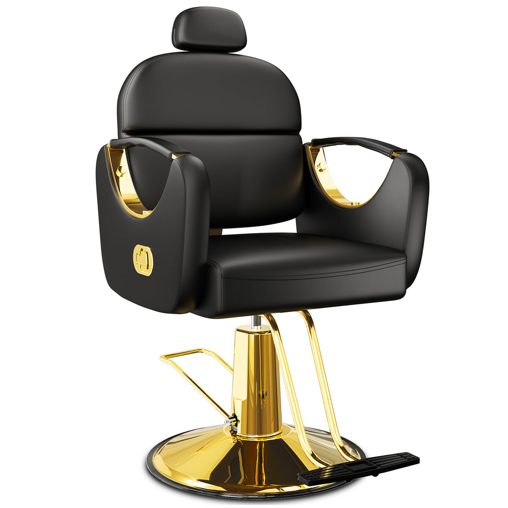 Gold Reclining Salon Chair BS-151