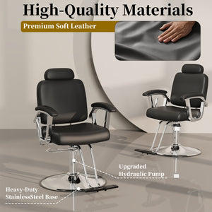 Black Reclining Salon Chair-BS192