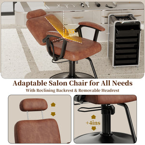 Black Reclining Salon Chair-BS192