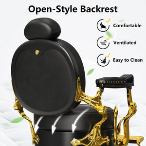 Black and Gold Salon Chair BS-188