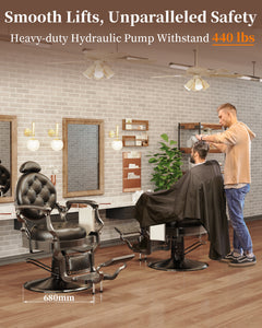 All Black Barber Chair BS-154