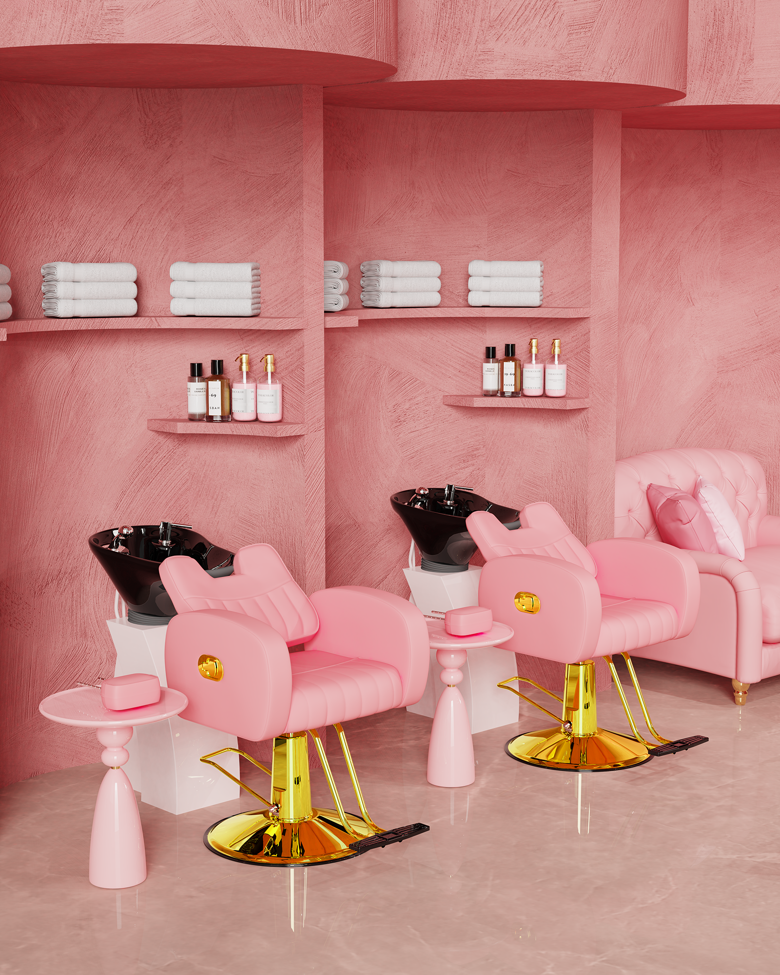 Pink Salon Salon Seating Chair Pink Salon Chairs Graceí Hair