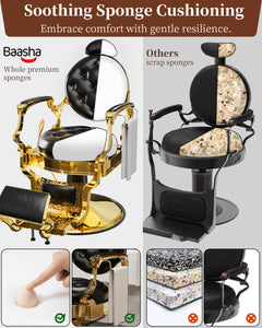 Black & Gold Barber Chair BS-153