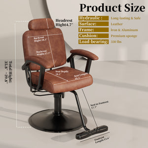 Black Reclining Salon Chair-BS192