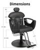 All Black Reclining Salon Chair BS-92