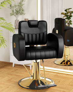 Baasha Gold Reclining Salon Chair BS-135