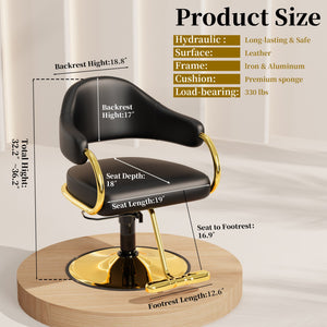Black and Gold Salon Chair BS-216