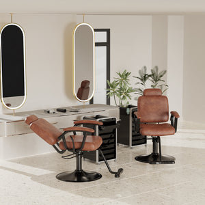 Black Reclining Salon Chair-BS192