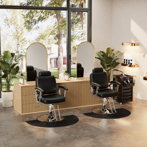 Black Reclining Salon Chair-BS192