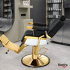Gold Reclining Barber Chair BS-136