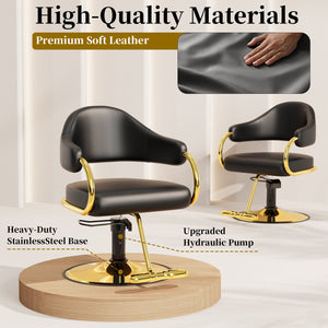 Black and Gold Salon Chair BS-216