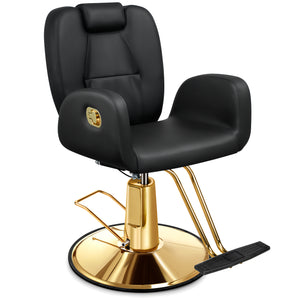 Baasha Gold Reclining Salon Chair BS-145