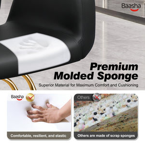 Baasha Gold Reclining Salon Chair BS-145
