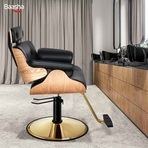 Baasha Wood Grain Salon Chair BS-110