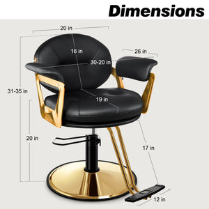 Baasha Gold Salon Chair BS-126