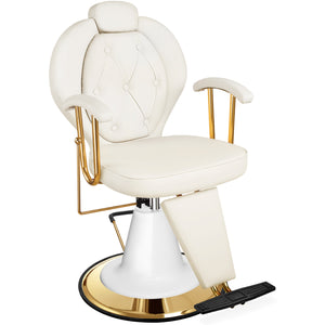 Baasha Gold Reclining Salon Chair BS-122