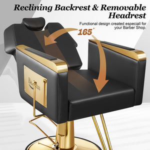 Baasha Gold Salon Chair BS-128