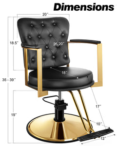 Baasha Gold Salon Chair BS-125