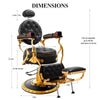 Dimensions of Barber Chair