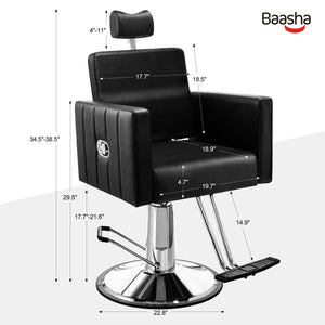 Dimensions of Reclining All purpose Salon Chair